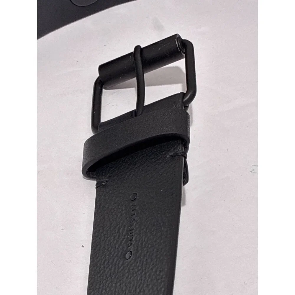 ALLSAINTS MEN'S GENUINE LEATHER BLACK BELT SIZE XL BLACK BUCKLE